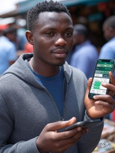smartphone with a betting app open